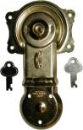 Various size trunk locks, brass plated